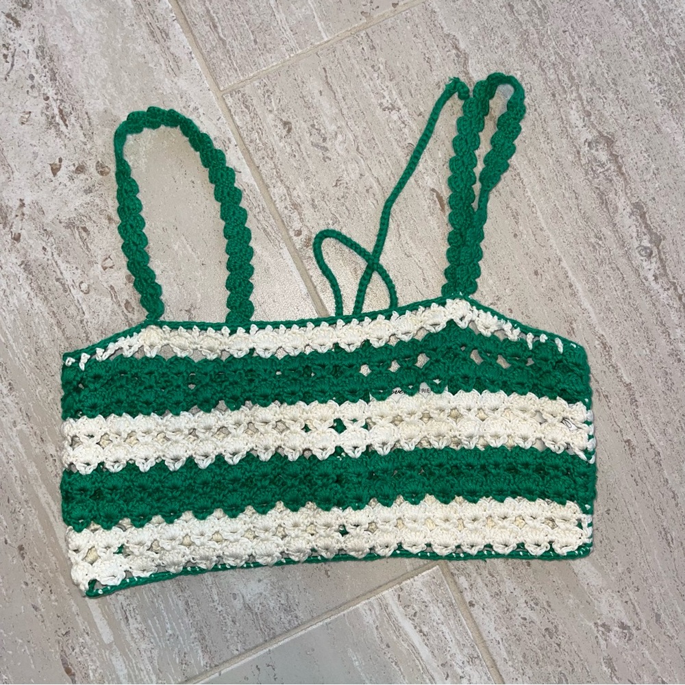 Lovers + Friends Green and White Crochet Skirt Set - Picture 8 of 12